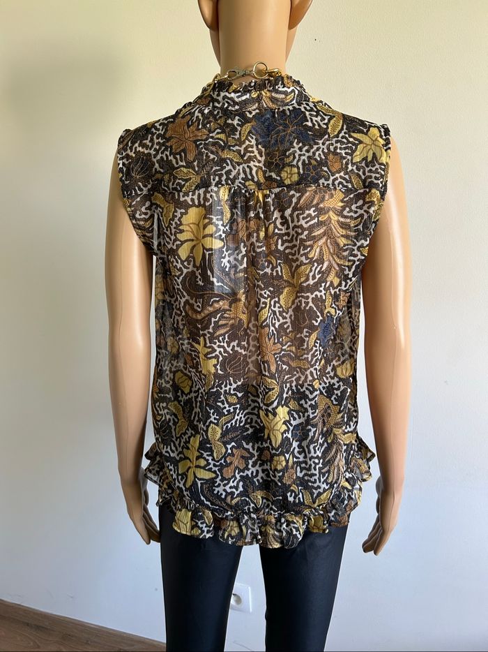 Blouse imprimée transparente neuve sans manches Morgan taille 38 (valeur 45€) - photo numéro 5
