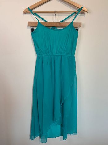 Robe asymétrique turquoise