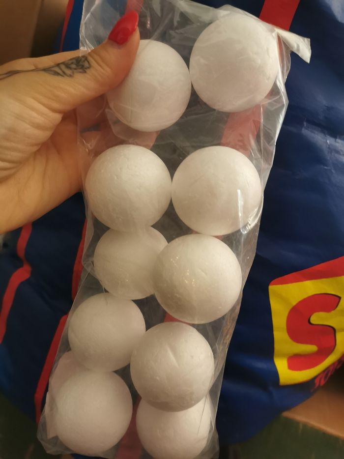 Lot de boules en polystyrène neuves 5cm - photo numéro 3