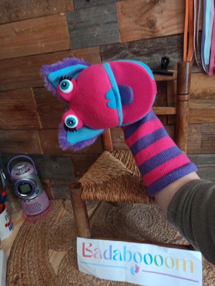 Peluche marionnette the puppet company tbe chaussette kitty - photo numéro 7