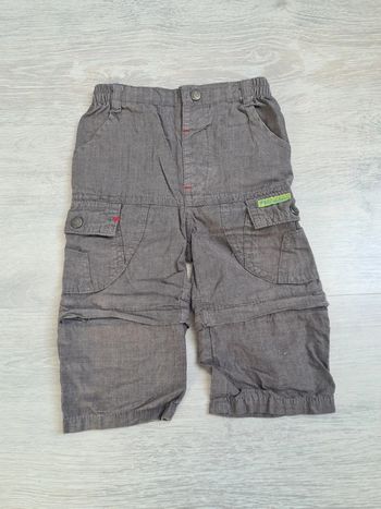 Pantalon gris fin Orchestra 12 mois se transformant en short
