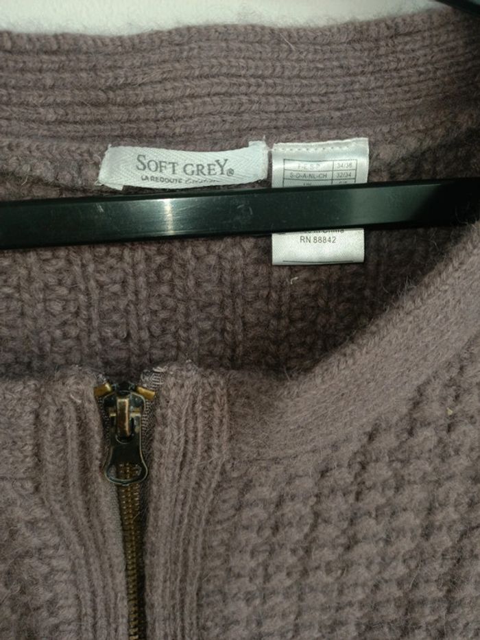 Gilet zippé laine angora - photo numéro 4