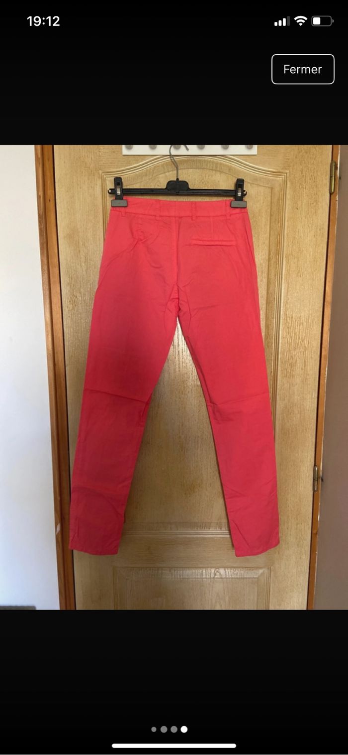 Pantalon Chino corail  One step taille 34 - photo numéro 4