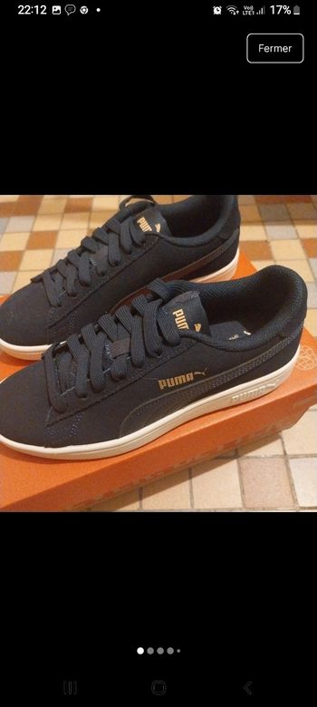 Puma smash bleu daim neuves jamais porté Pointure 36