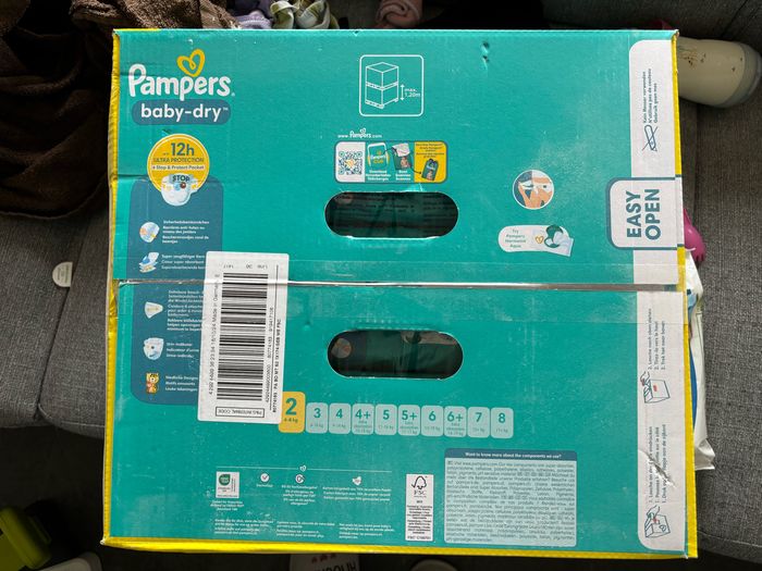 Pampers taille 2 174 couches baby dry trio pack - photo numéro 2