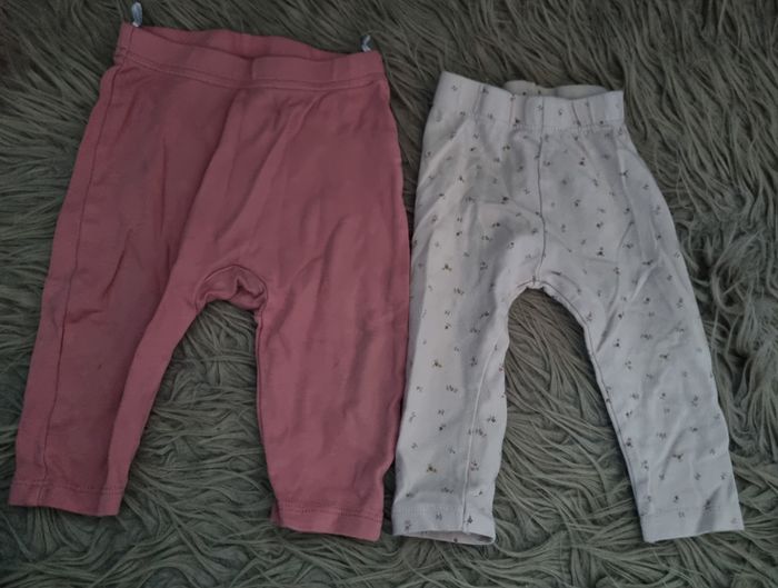 Lot 2 leggings 9mois