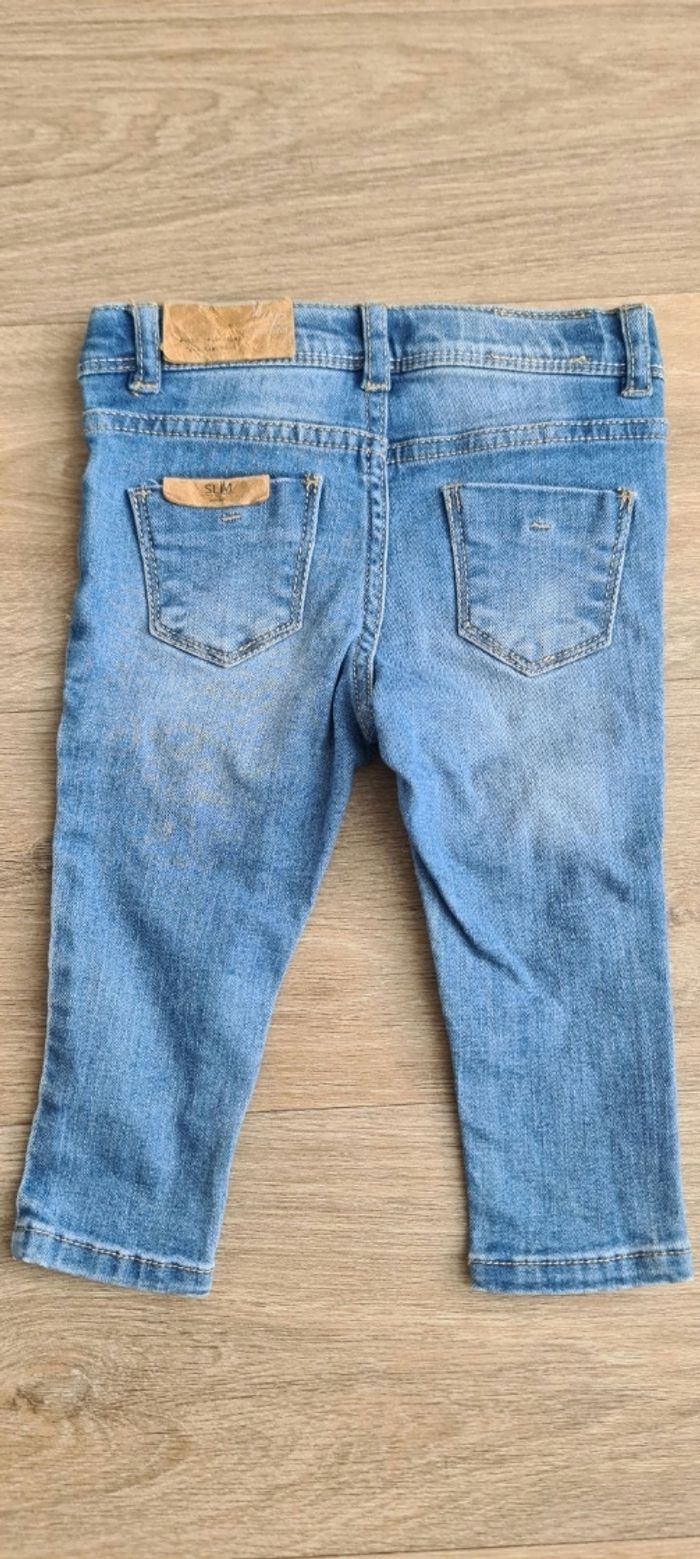 Superbe jeans les Bleus Zara baby girl taille 9/ 12 mois neuf - photo numéro 2