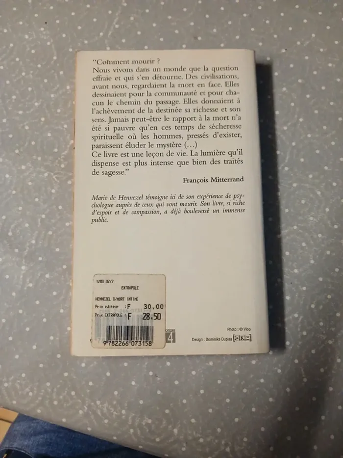 Livre La mort intime - photo numéro 2