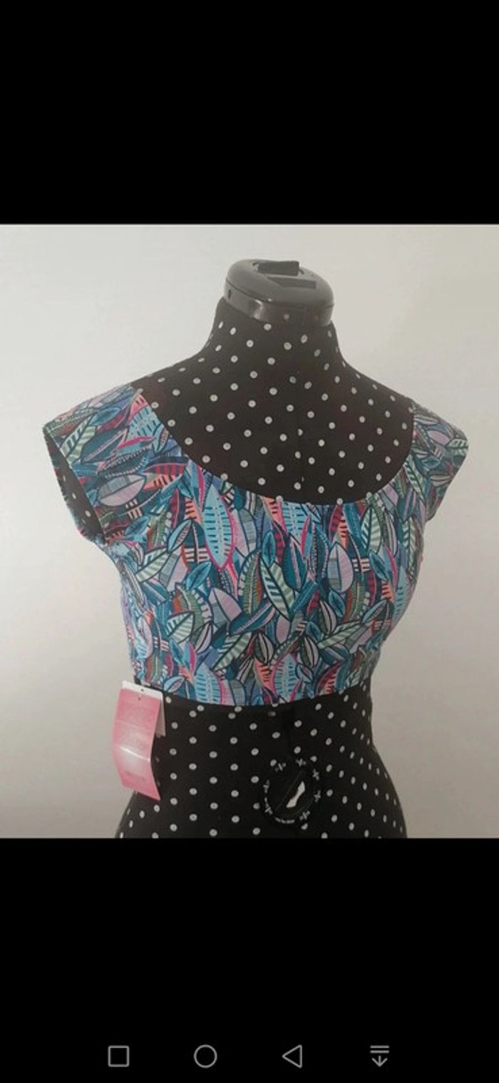 Haut de maillot de bain / croc top bleu / turquoise Taille 38 - photo numéro 6