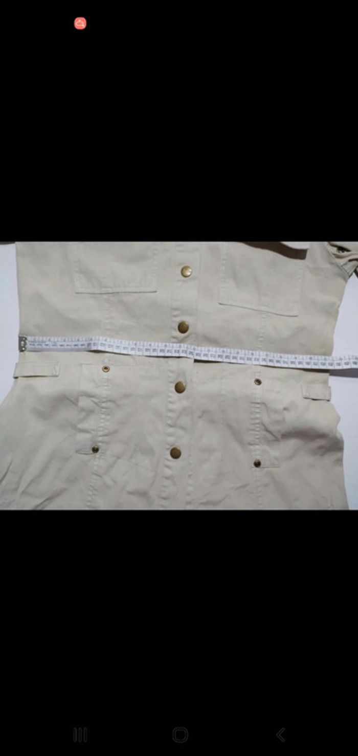 Veste jean beige - photo numéro 8