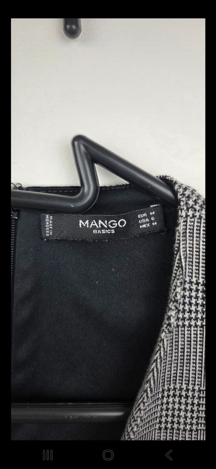 Robe vintage Mango taille M grise a carreaux en très bon état - photo numéro 5