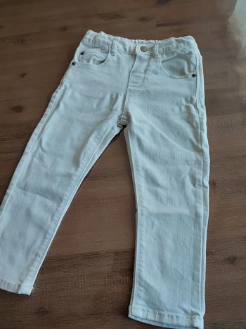 Jean blanc cassé stretch