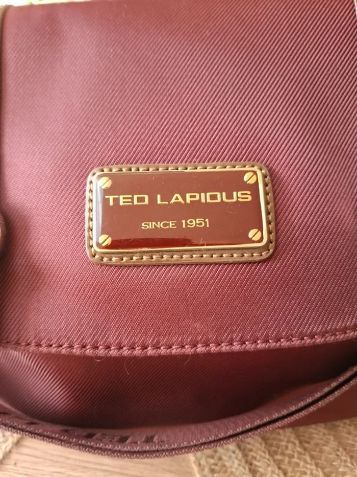 Sac bandoulière Ted Lapidus bordeaux - photo numéro 3