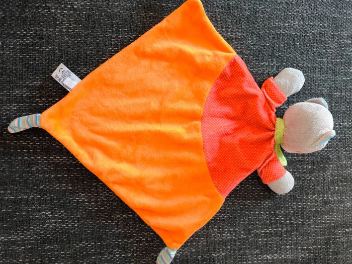 Doudou chat orange rouge mots d'enfants - photo numéro 4