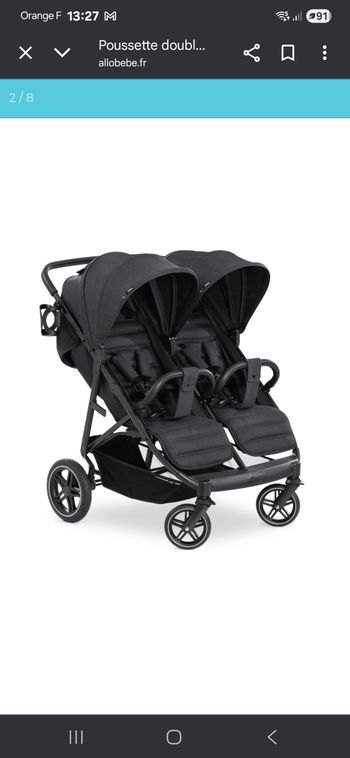 Poussette double hauck