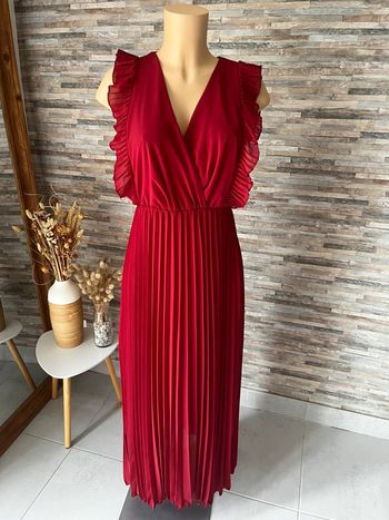 Magnifique robe rouge bordeaux tendance