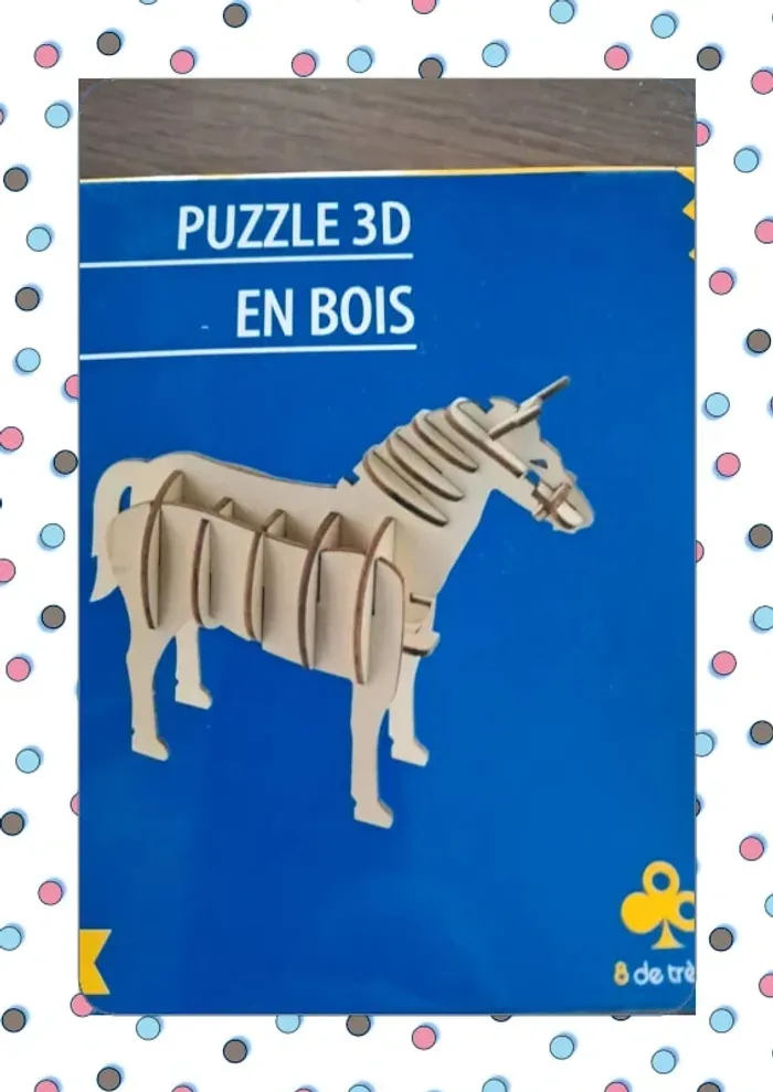Cheval puzzle en bois - photo numéro 2