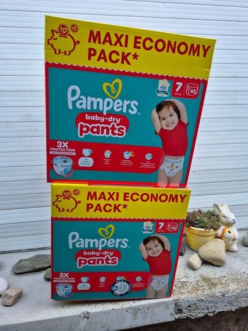 2 maxi pack pampers pants taille 7 