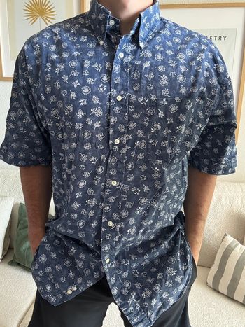 Chemise à motif - taille L - bleu - Tommy Hilfiger 👔