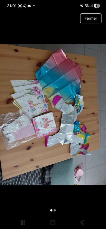 Lot d anniversaire thème licorne neuf