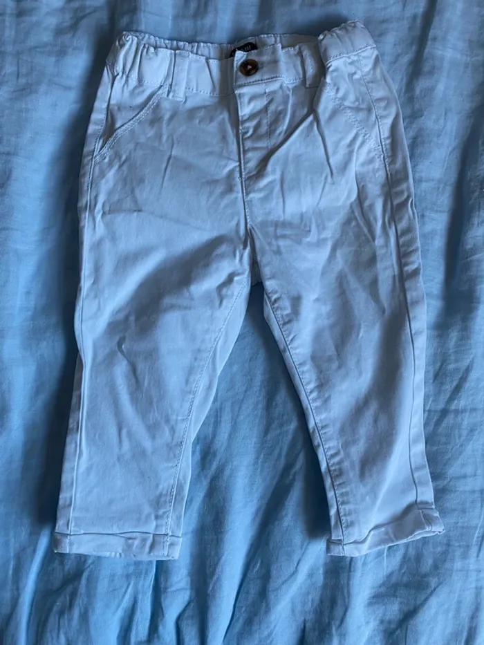 Pantalon Chino blanc 18 mois Kiabi