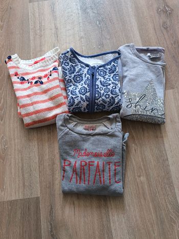 Lot de 3 pulls et une veste légère 