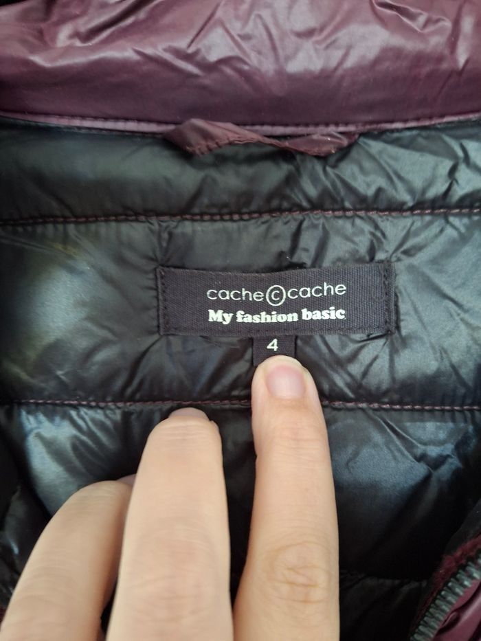 Doudoune prune femme Cache Cache Taille 4 convient S/M - Neuve - photo numéro 8