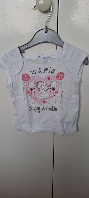 T-shirt bébé Marie Aristochats Disney 