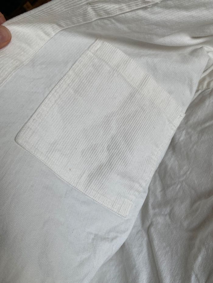 Veste Chemise Kiabi regular fit en velours côtelé blanc crème taille L - photo numéro 15