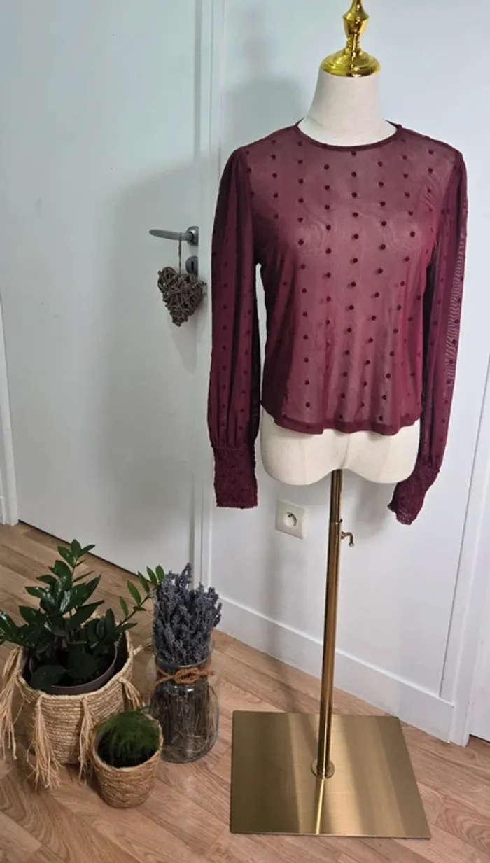 Top/blouse à manches longues Zara taille 36/S