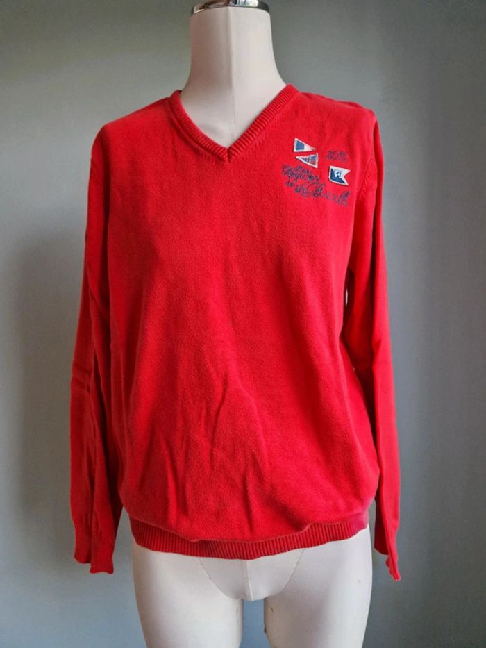 Pull col v rouge - m  - gaastra