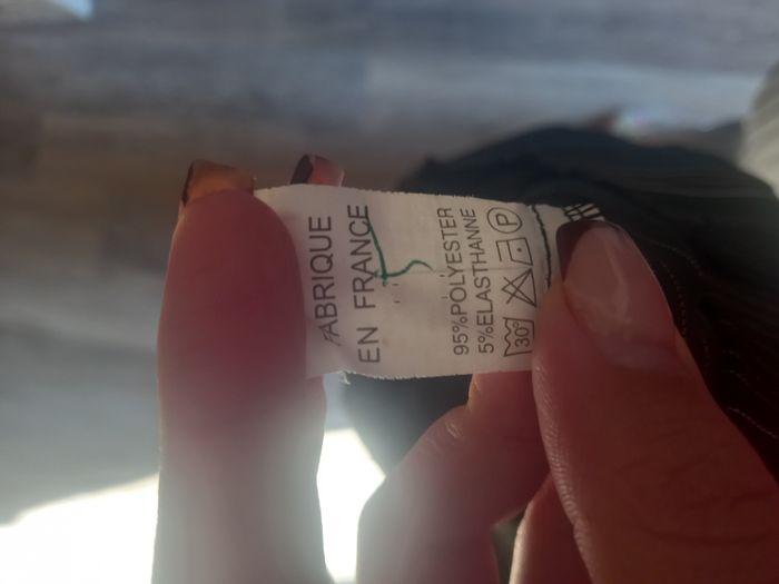 pantalon évasé noir rayé pour femme, taille 40 - photo numéro 4