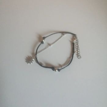 🌸Double bracelet poignet ou cheville argenté soleilTendance2022  "Lusaka" 🌸