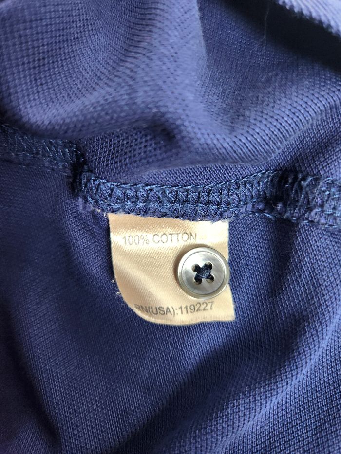 Polo Massimo Dutti Homme Marine Taille S Col Rayé Broderie Blason Casual - photo numéro 5