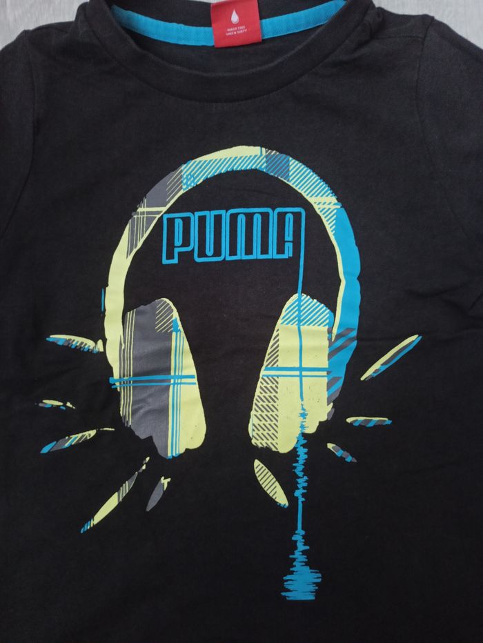 T-shirt manches courtes noir Puma 5 ans - photo numéro 2