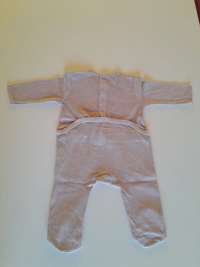 pyjama dors bien velours rose pale dessin lapin 9 mois - photo numéro 2