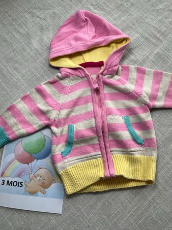 Gilet zippé 3-6 mois