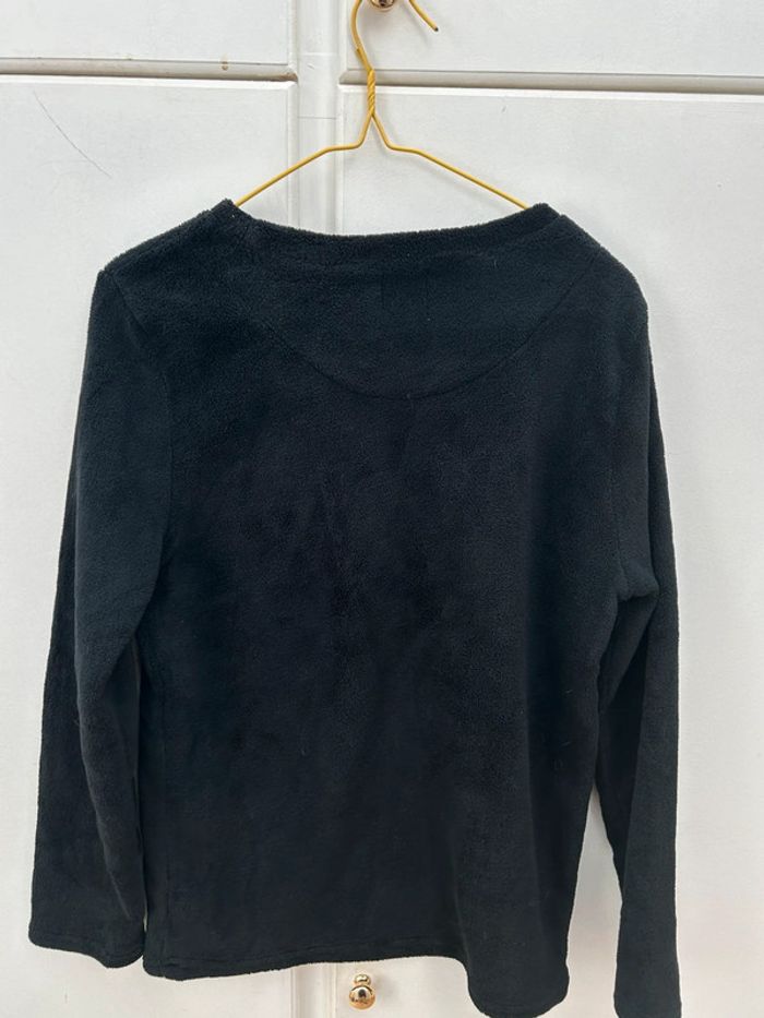 Haut de pyjama polaire noir monsieur jack - taille xs pilou pilou - photo numéro 3
