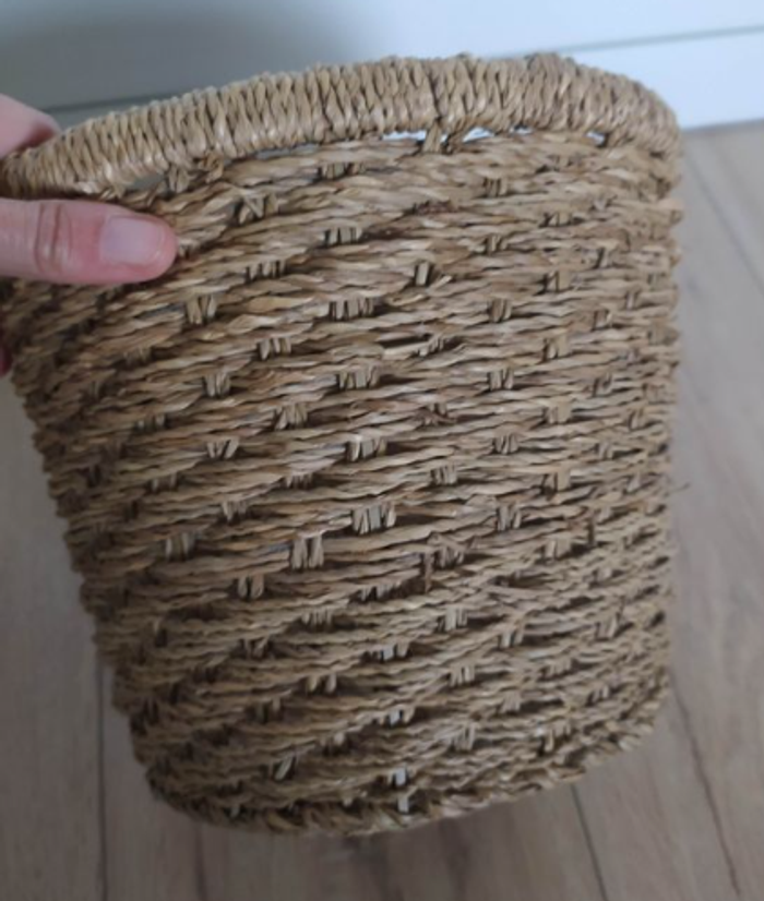 Panier en osier jute beige - photo numéro 3