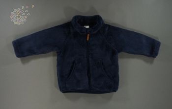 Veste polaire sherpa bleu marine H&M 6 mois 68 cm garçon