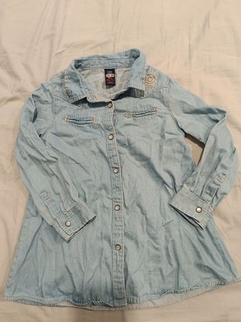 Robe en jean fleurs 24 36 mois