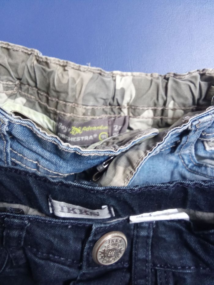 Lot de 2 jeans garçon IKKS et orchestra  2 ans, 24 mois, bleu clair, Marine - photo numéro 5