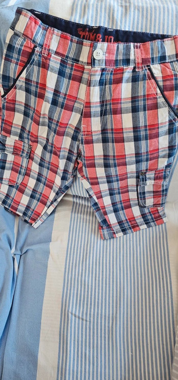 Short carreaux Tom&Jo taille 8 ans ajustable - photo numéro 3