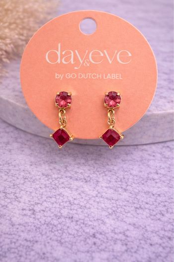  Boucles d’oreilles Day & Eve – Rouge & doré