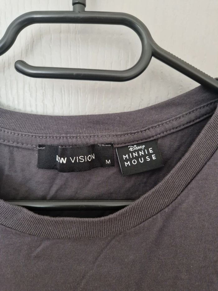T-shirt Minnie léopard gris rose taille M - photo numéro 3