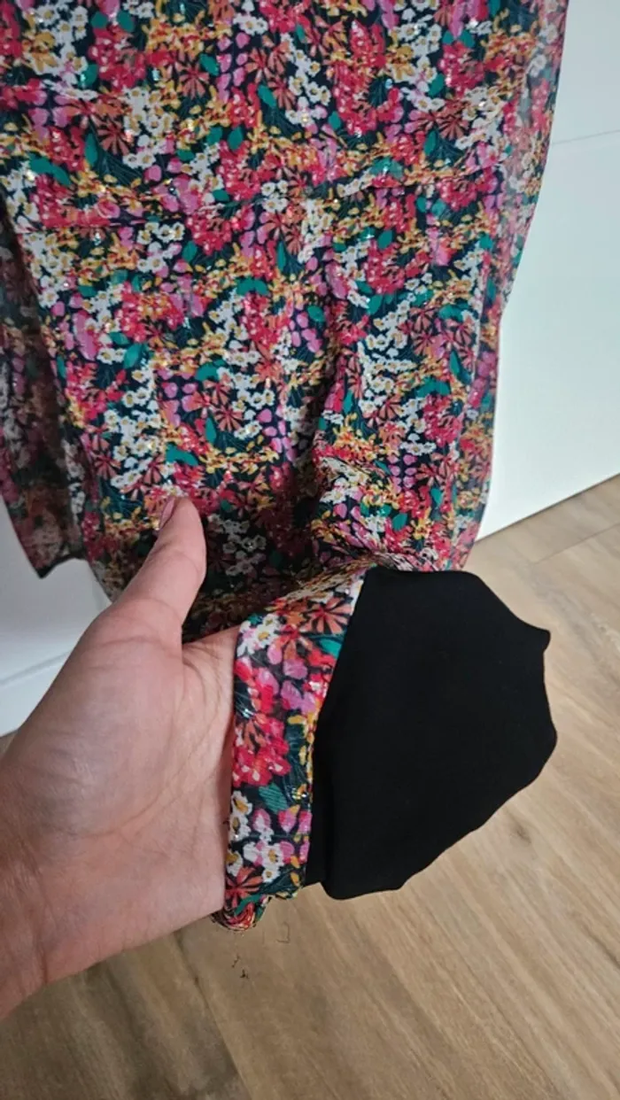 Robe fleurie autonmale, taille 36, Naf Naf - photo numéro 5