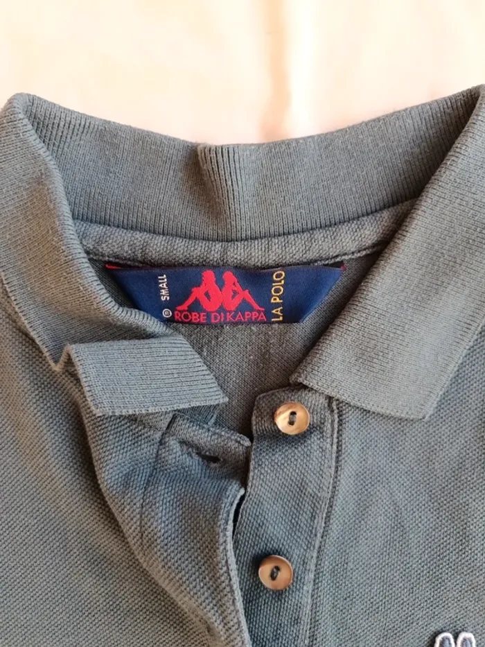 Polo sans manches Kappa vintage gros bleu taille S - photo numéro 3