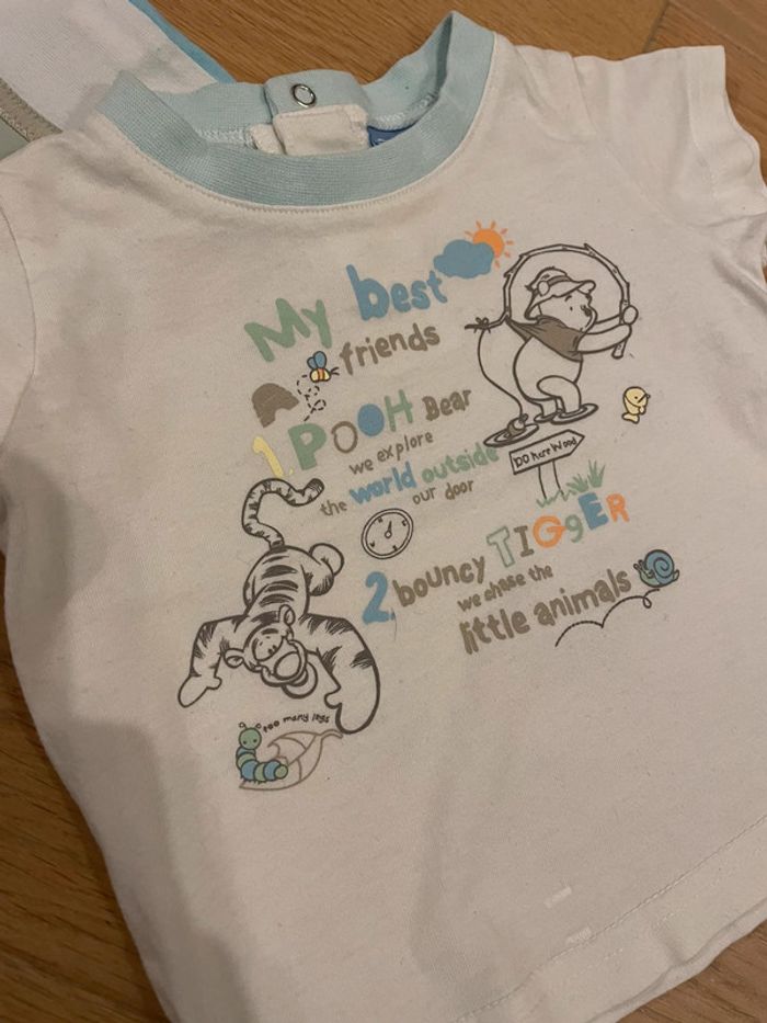 Lot 2 t-shirts MC Winnie - Disney baby - 3mois - photo numéro 4