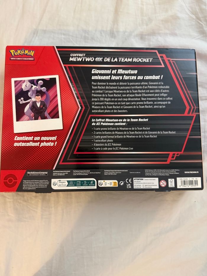 Pokémon - coffret mewtwo ex de la team rocket - scellé complet - photo numéro 2