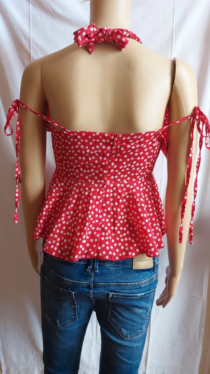 Blouse à fleur - dos nu - épaules dénudées/ romwe taille S - photo numéro 2